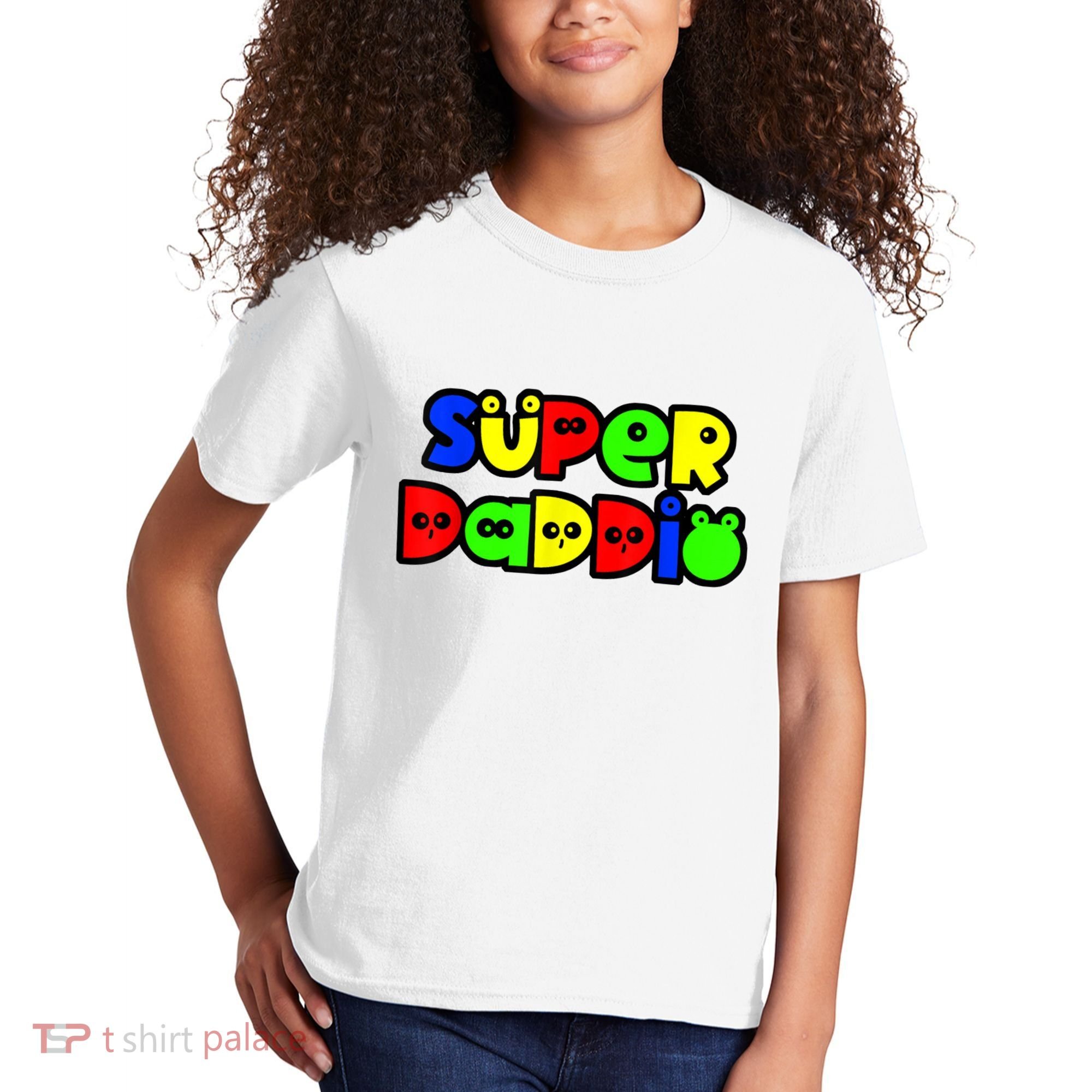 Super Daddio Funny Gamer Dad Fathers Day Video Game Lover Kids T-Shirt