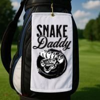 Snake Daddy Father Dad Snake Golf Towel thumb 2