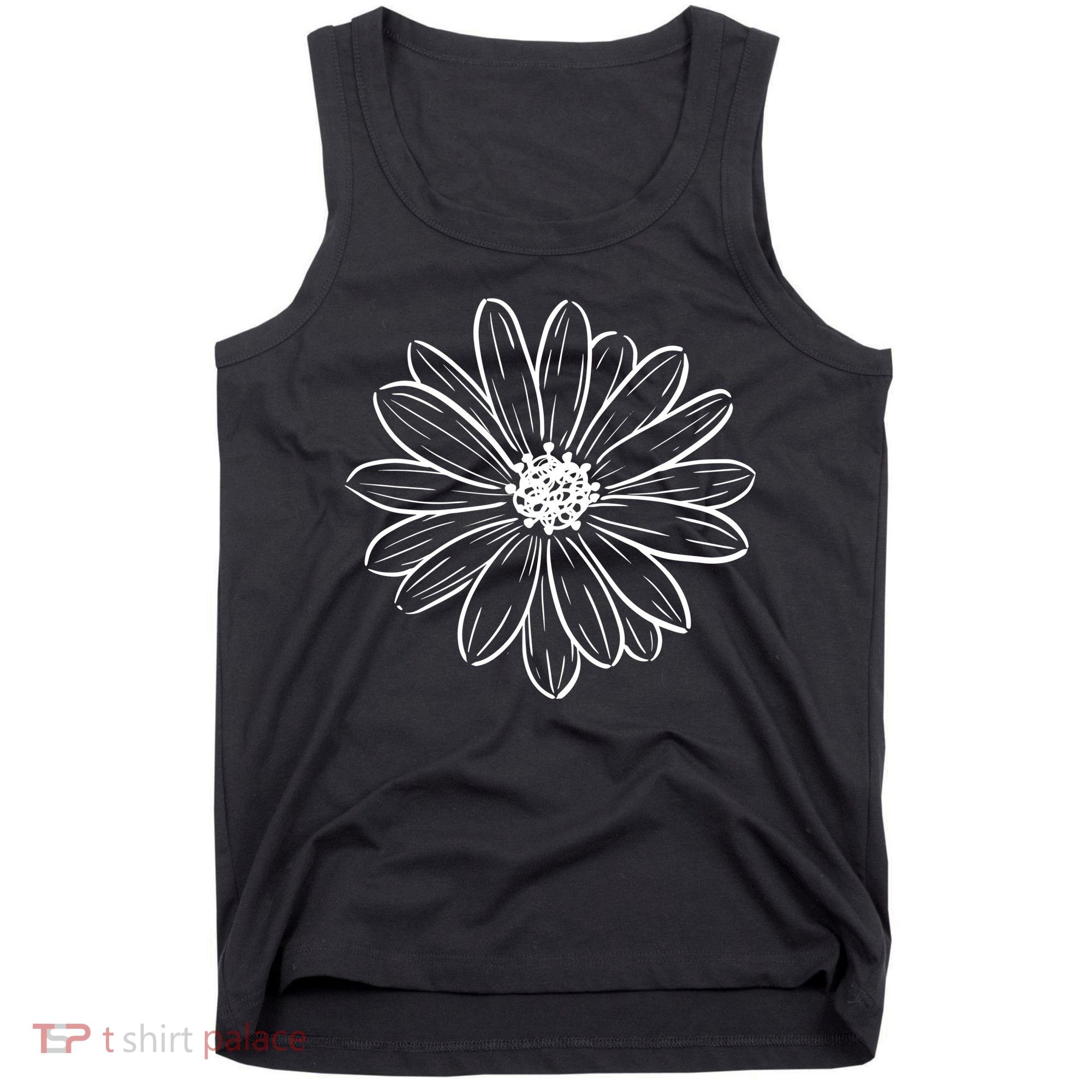 Spring Daisy Floral Tank Top
