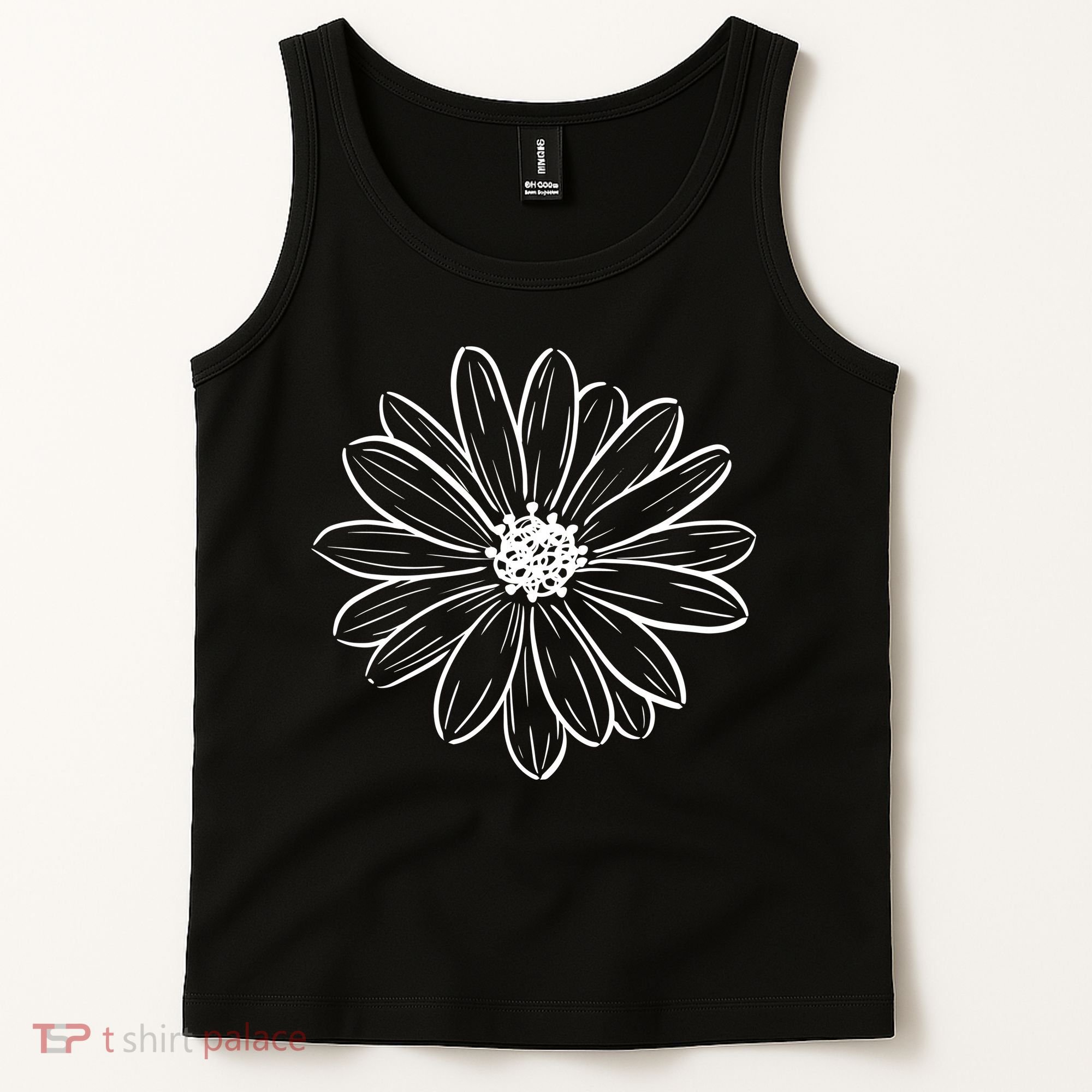 Spring Daisy Floral Tank Top