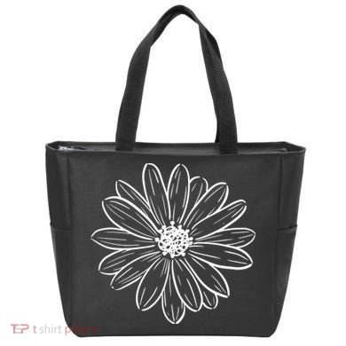 Spring Daisy Floral Tote Bag