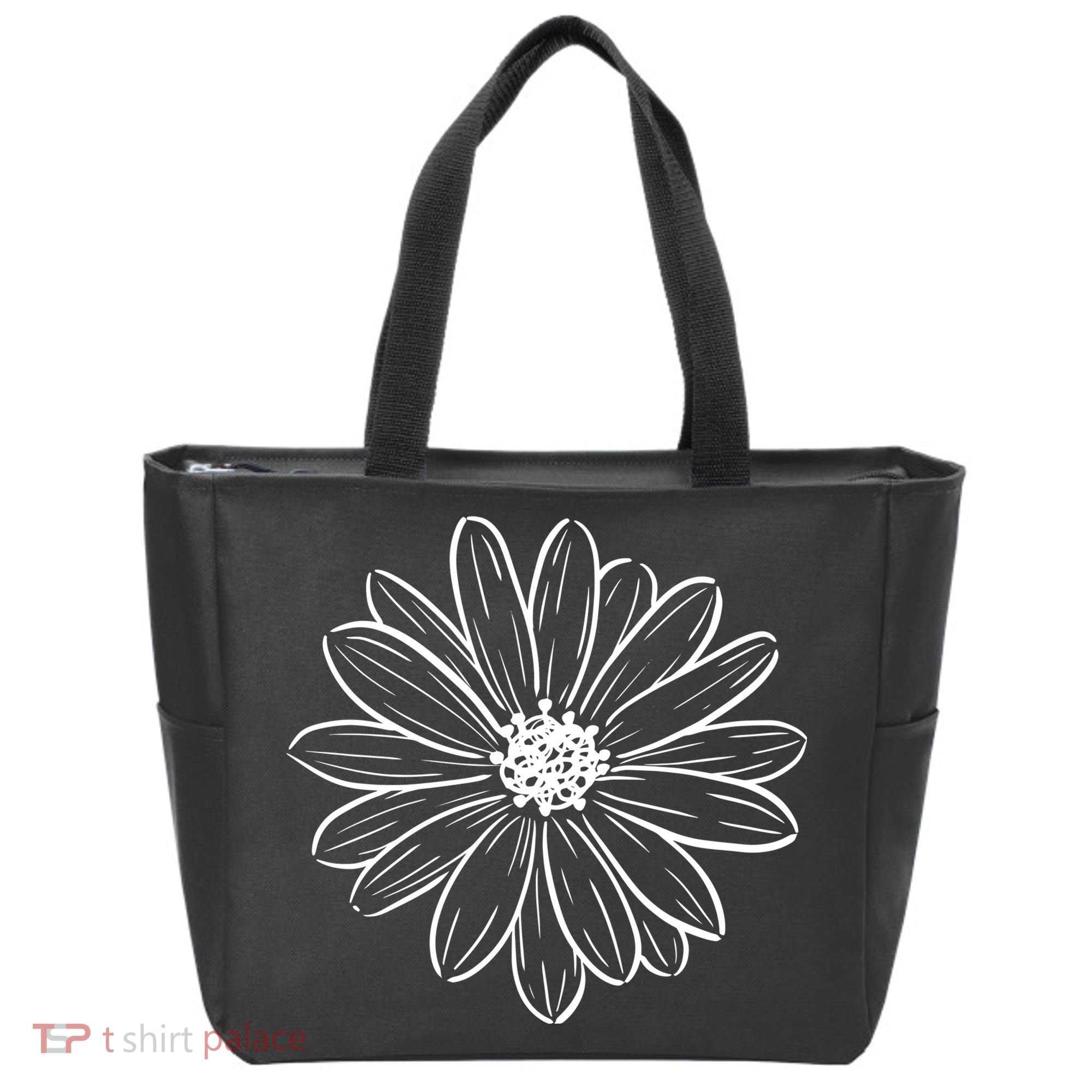 Spring Daisy Floral Tote Bag