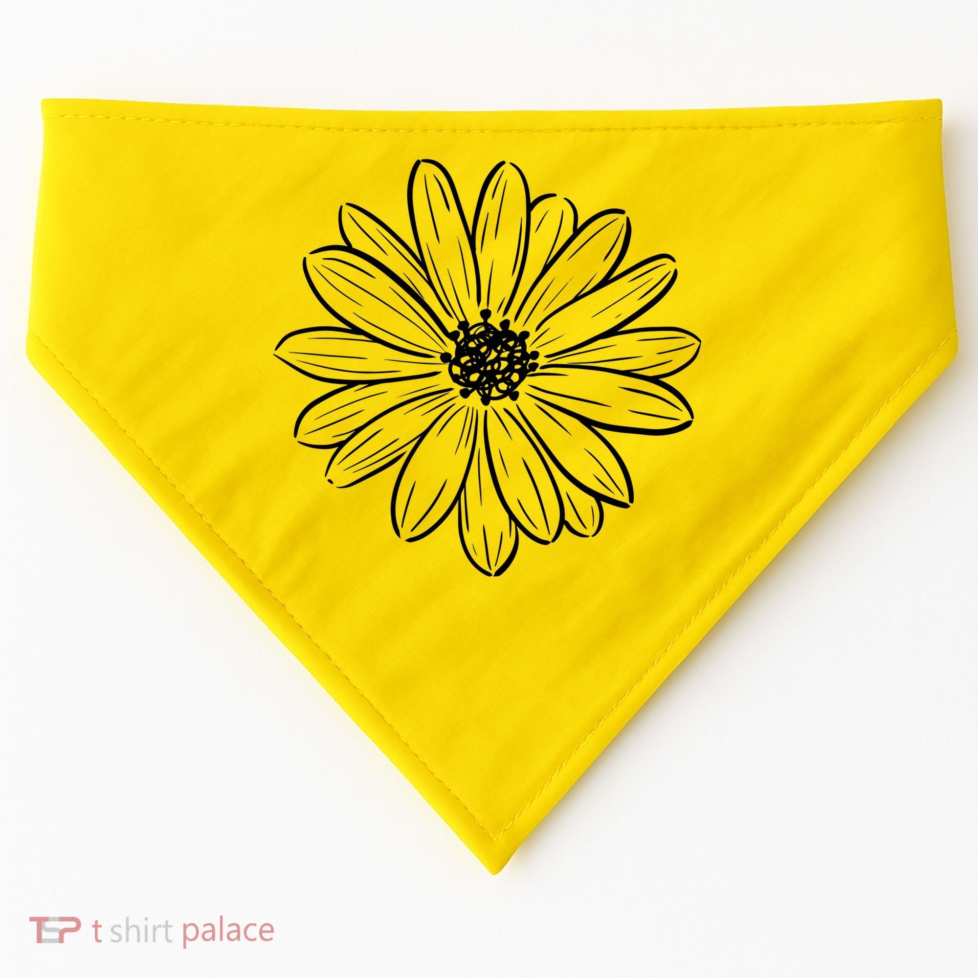 Spring Daisy Floral USA-Made Doggie Bandana