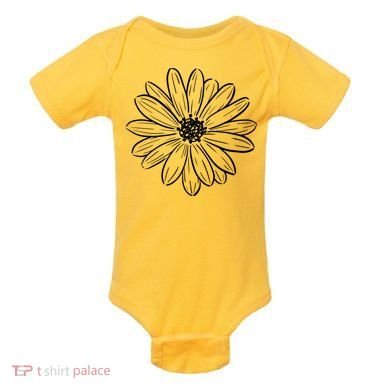 Spring Daisy Floral Baby Bodysuit