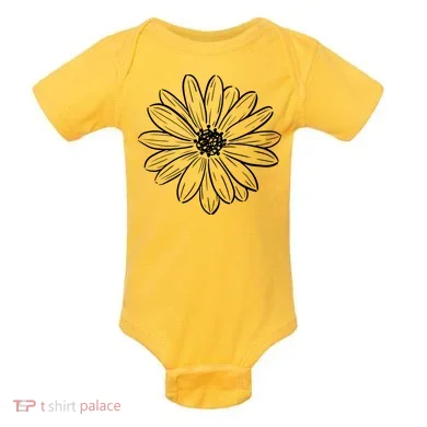 Spring Daisy Floral Baby Bodysuit