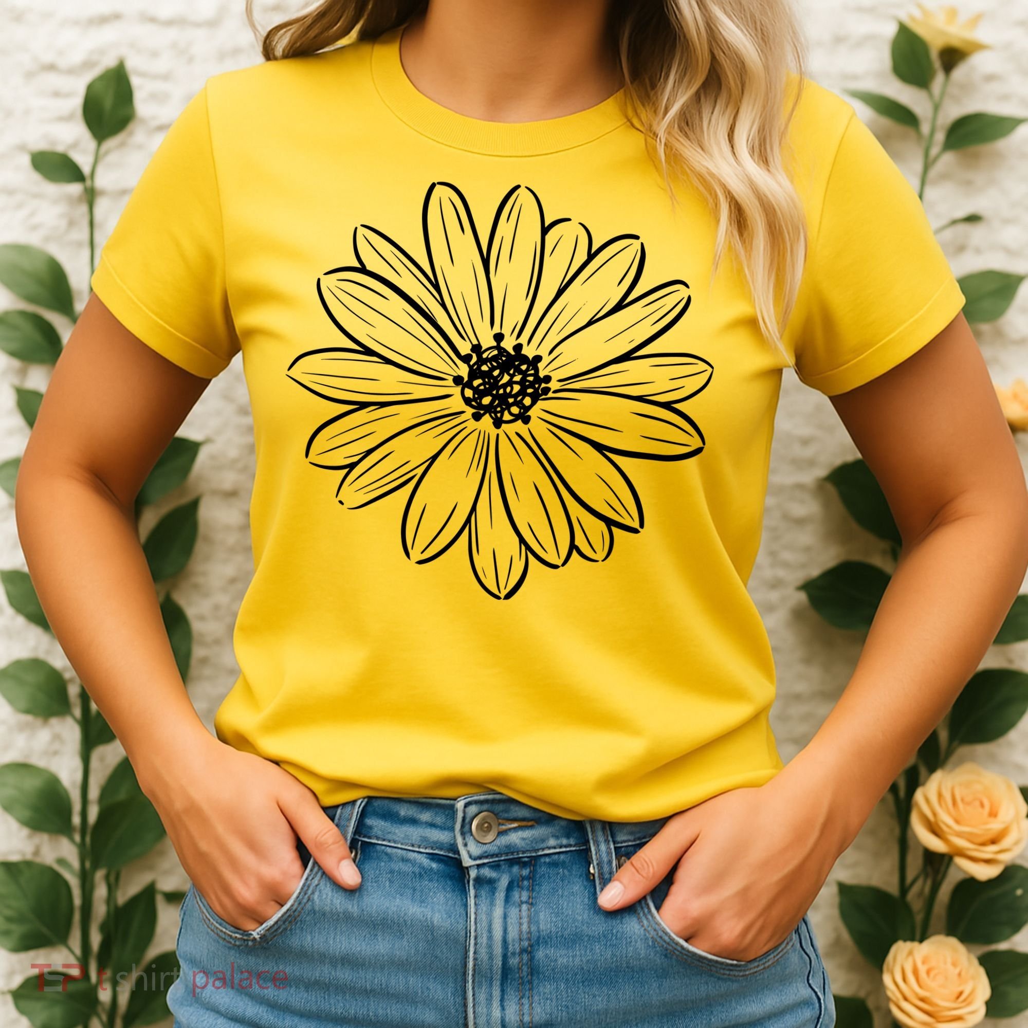 Spring Daisy Floral Women's T-Shirt