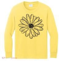 Spring Daisy Floral Kids Long Sleeve Shirt thumb 0