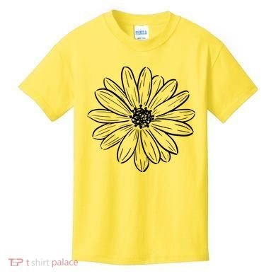 Spring Daisy Floral Kids T-Shirt