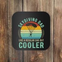Skydiving Dad Funny Parachuting Skydiver Fathers Day Gift Coaster thumb 0