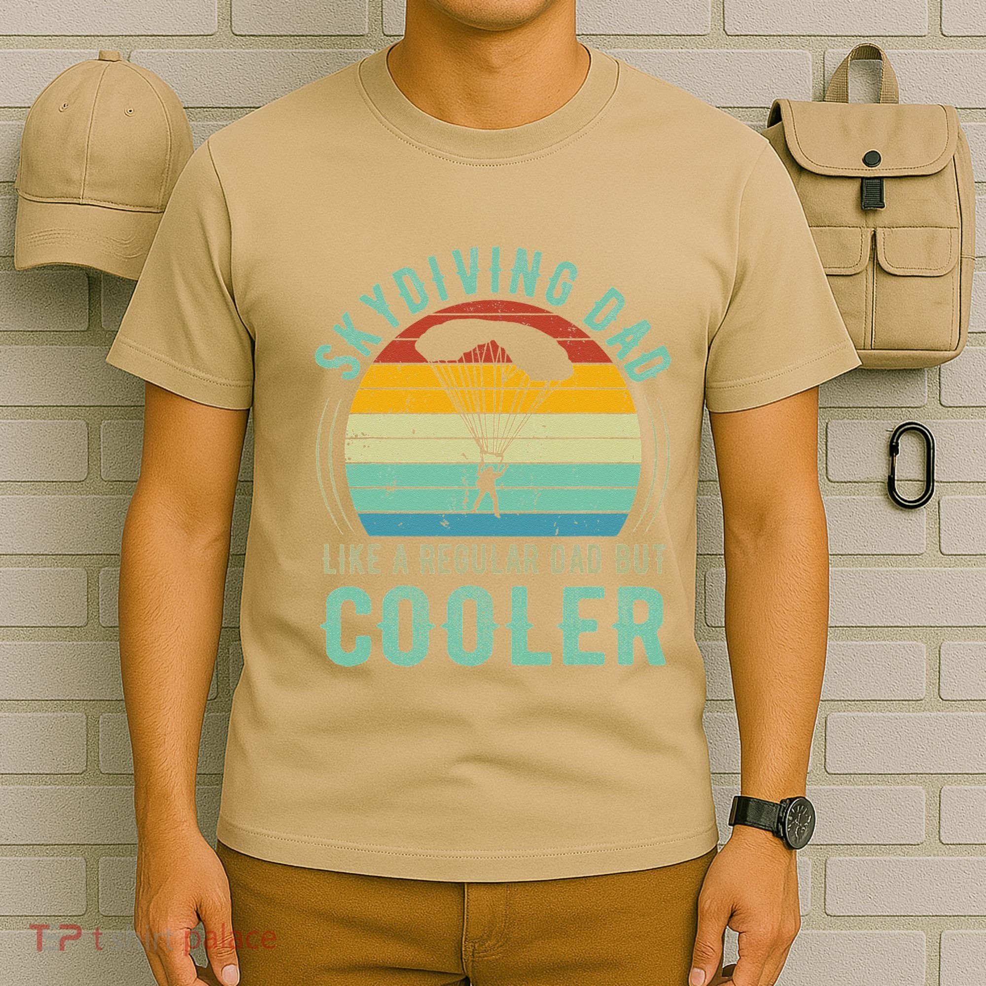 Skydiving Dad Funny Parachuting Skydiver Fathers Day Gift T-Shirt