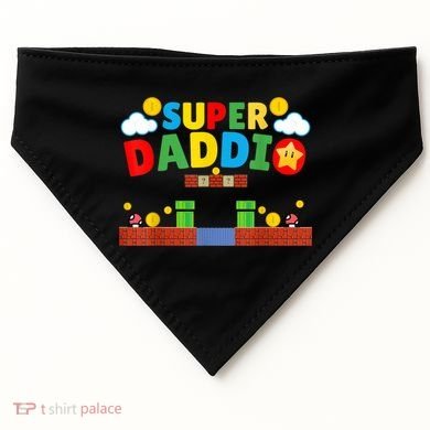 Super Dad Father's Day Gamer Daddy Super Daddio USA-Made Doggie Bandana