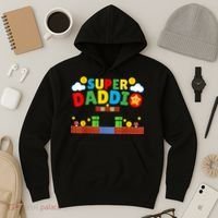 Super Dad Father's Day Gamer Daddy Super Daddio Hoodie thumb 3