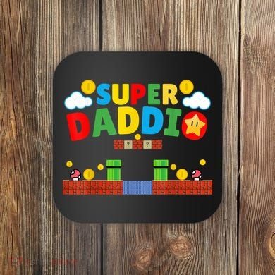 Super Dad Father's Day Gamer Daddy Super Daddio Coaster
