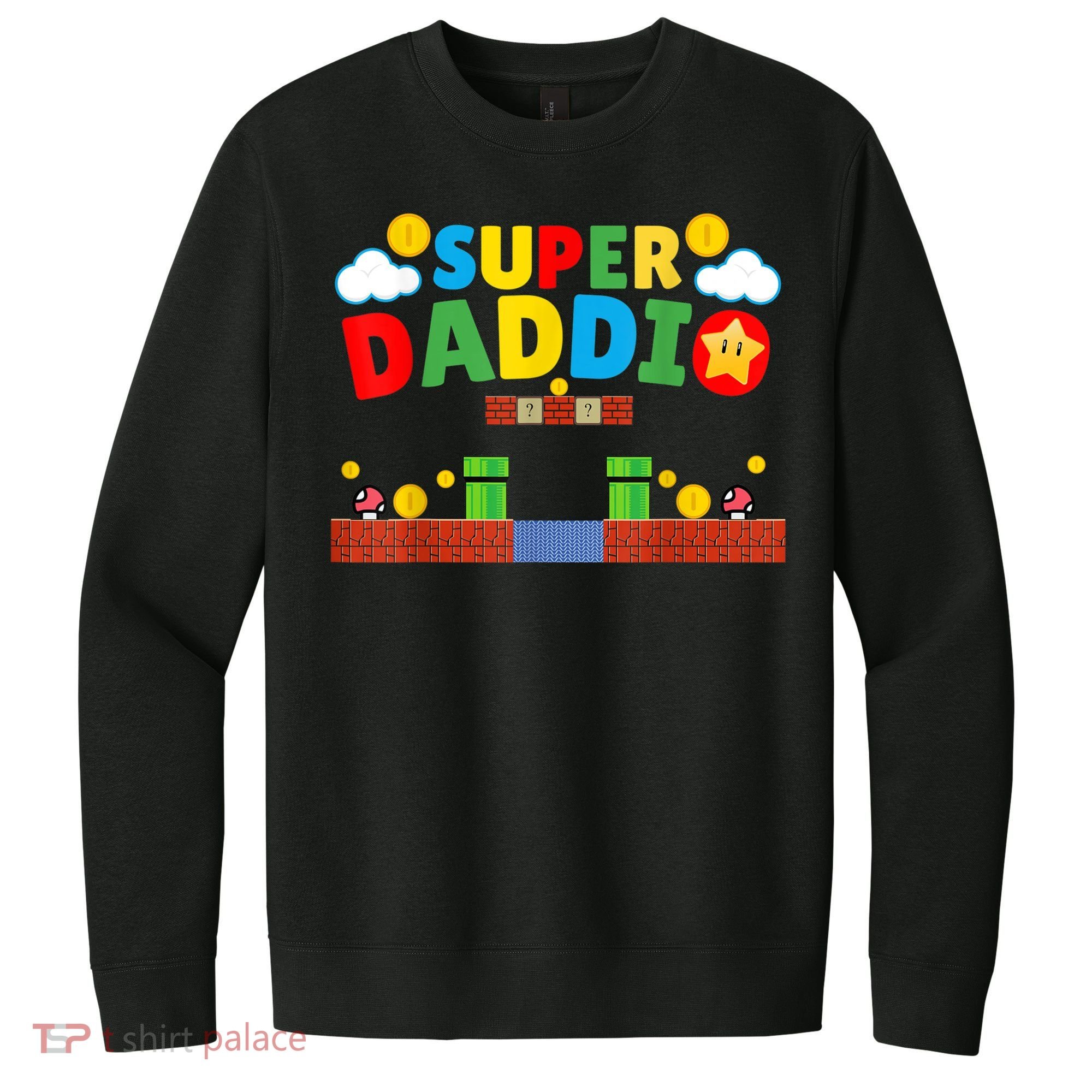 Super Dad Father's Day Gamer Daddy Super Daddio V.I.T. Fleece Crew Sweatshirt
