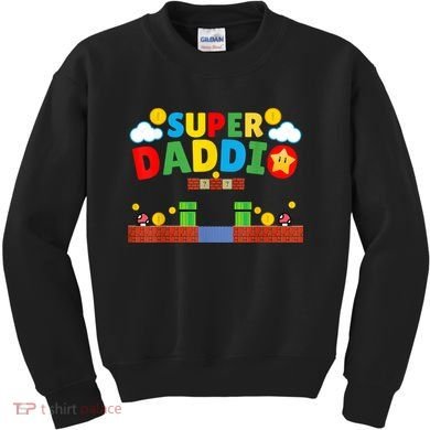 Super Dad Father's Day Gamer Daddy Super Daddio Kids Sweatshirt