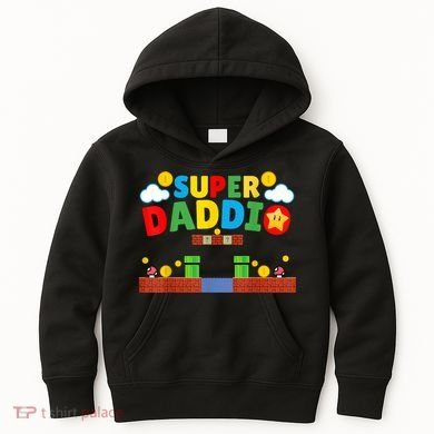 Super Dad Father's Day Gamer Daddy Super Daddio Kids Hoodie