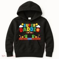 Super Dad Father's Day Gamer Daddy Super Daddio Kids Hoodie thumb 0