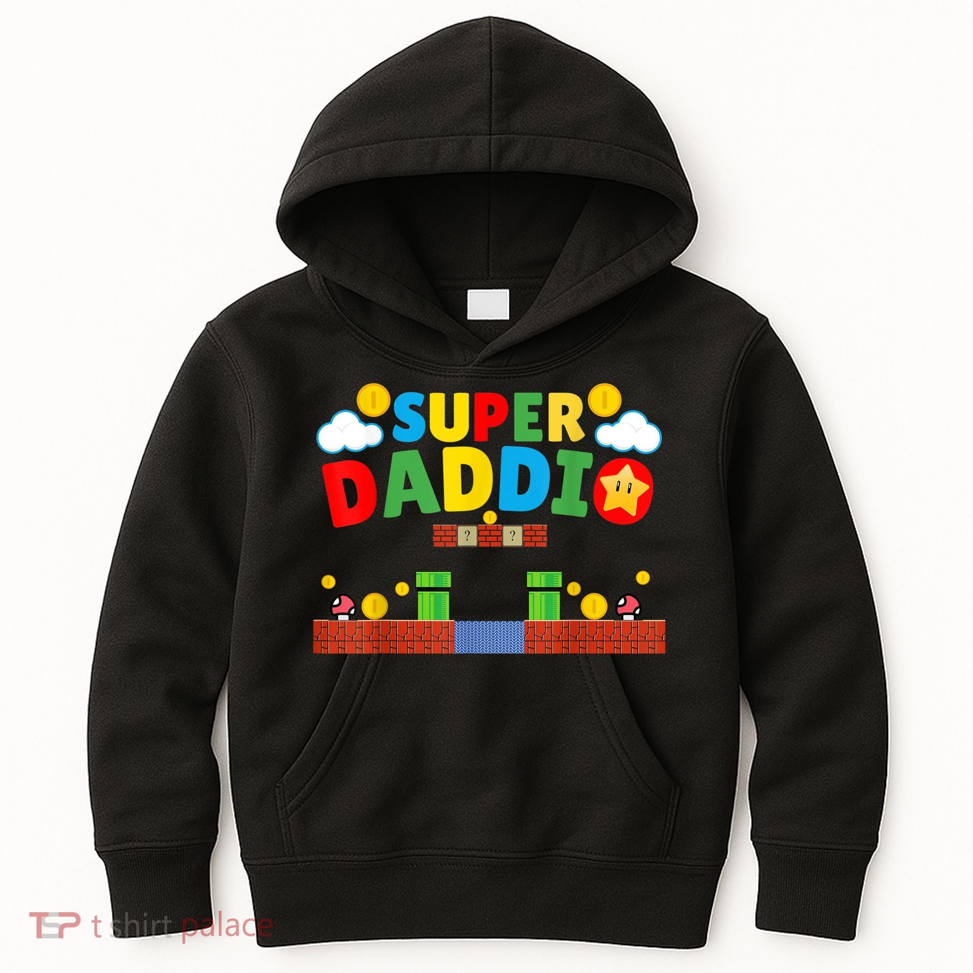 Super Dad Father's Day Gamer Daddy Super Daddio Kids Hoodie