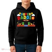 Super Dad Father's Day Gamer Daddy Super Daddio Kids Hoodie thumb 4