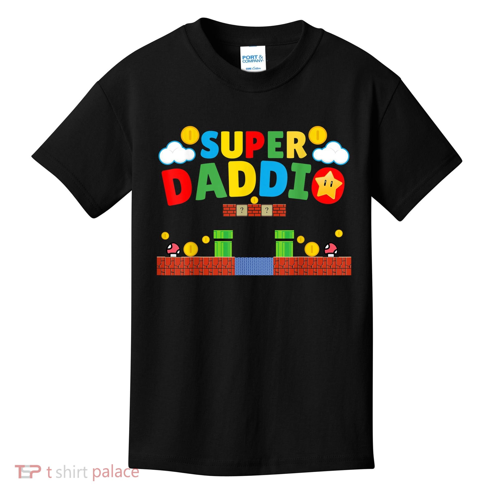 Super Dad Father's Day Gamer Daddy Super Daddio Kids T-Shirt