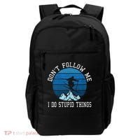Ski Dont Follow Me Skiing Freestyle Funny Skier Gift Backpack thumb 0