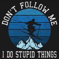 Ski Dont Follow Me Skiing Freestyle Funny Skier Gift Women's Tank Top thumb 5