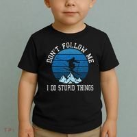 Ski Dont Follow Me Skiing Freestyle Funny Skier Gift Toddler T-Shirt thumb 2