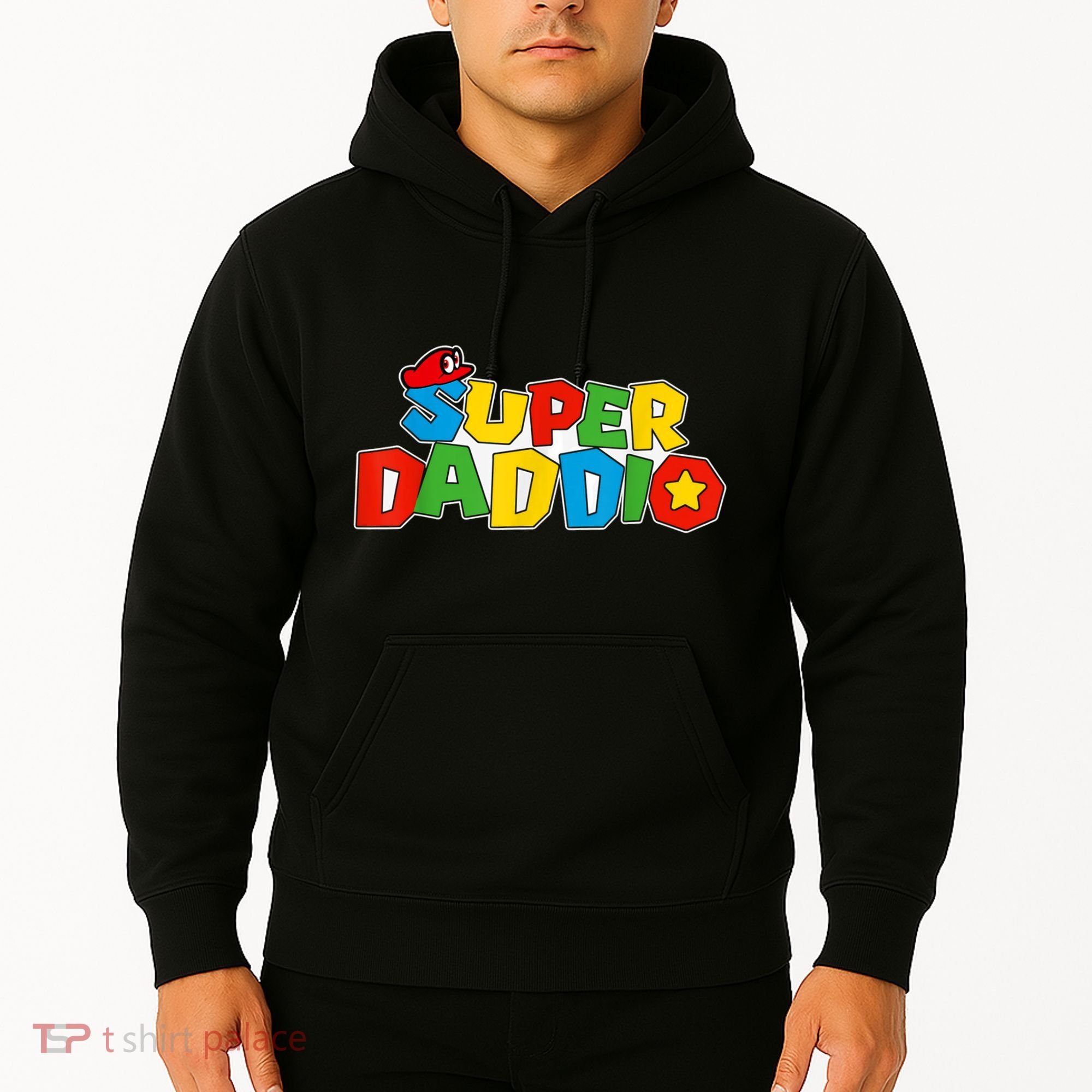 Super Daddio Funny Gamer Dad Fathers Day Video Game Lover Hoodie