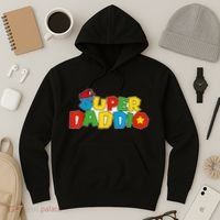 Super Daddio Funny Gamer Dad Fathers Day Video Game Lover Hoodie thumb 3