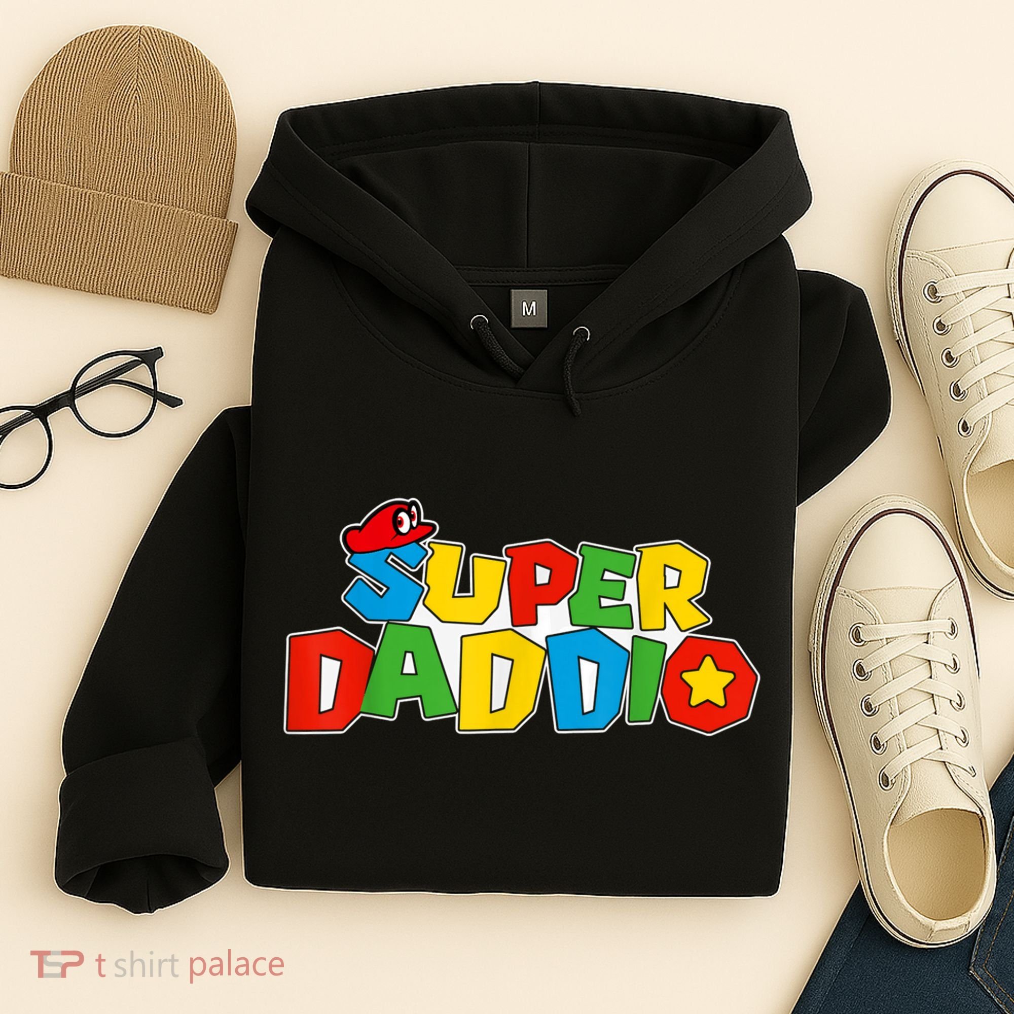 Super Daddio Funny Gamer Dad Fathers Day Video Game Lover Hoodie