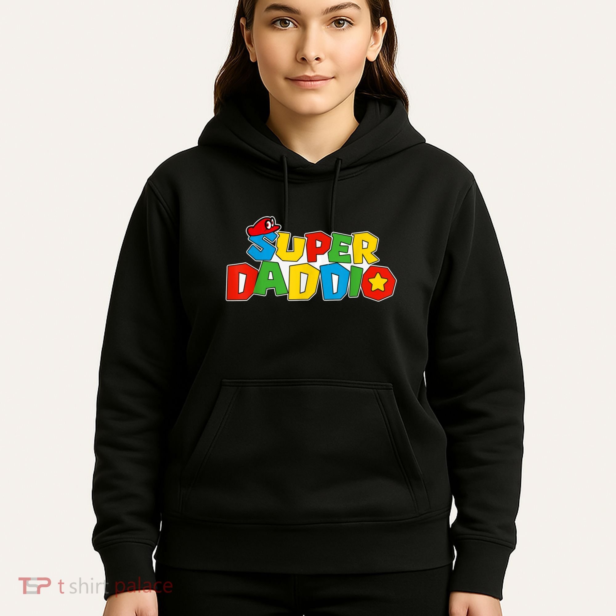 Super Daddio Funny Gamer Dad Fathers Day Video Game Lover Hoodie