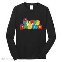 Super Daddio Funny Gamer Dad Fathers Day Video Game Lover Long Sleeve Shirt thumb 0