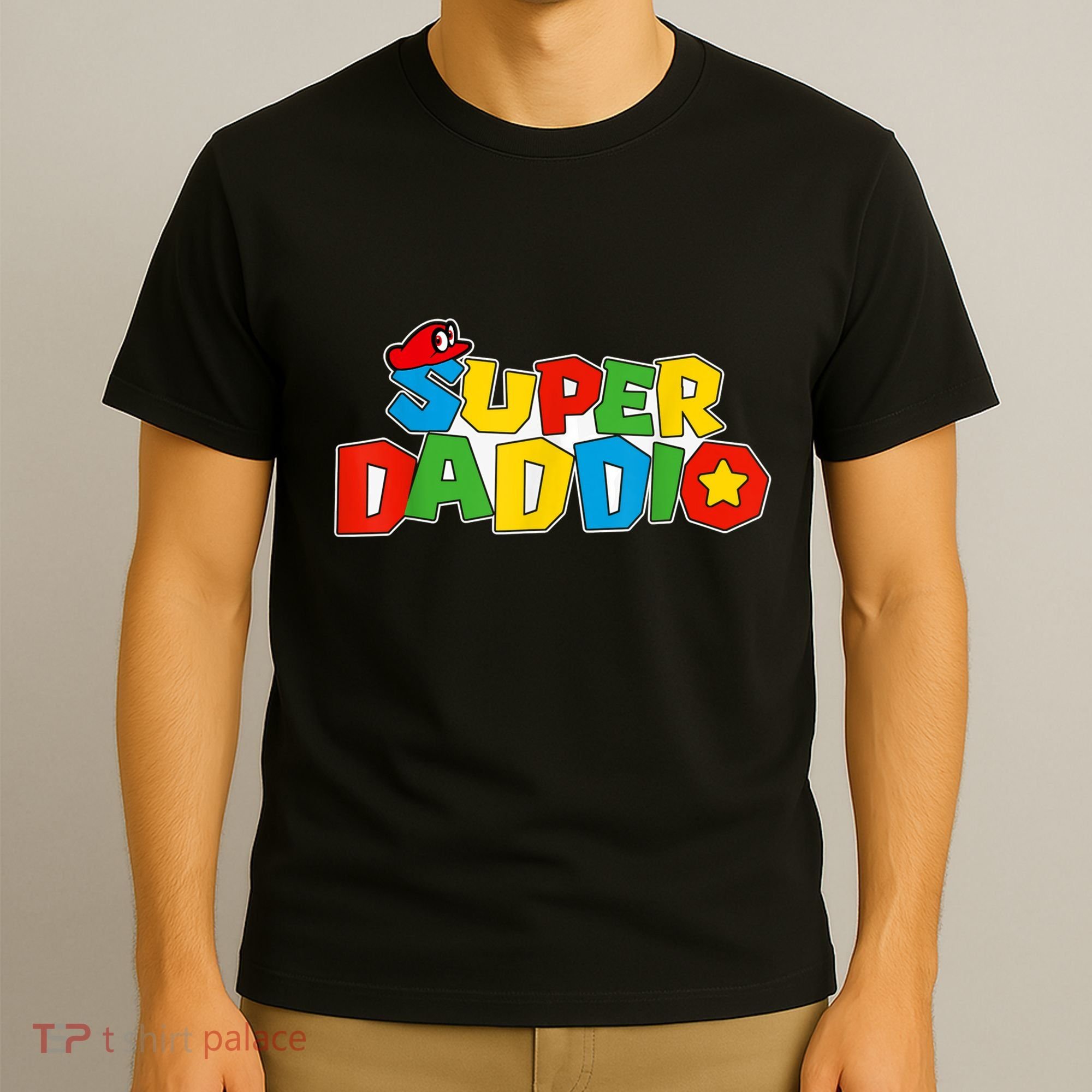 Super Daddio Funny Gamer Dad Fathers Day Video Game Lover T-Shirt