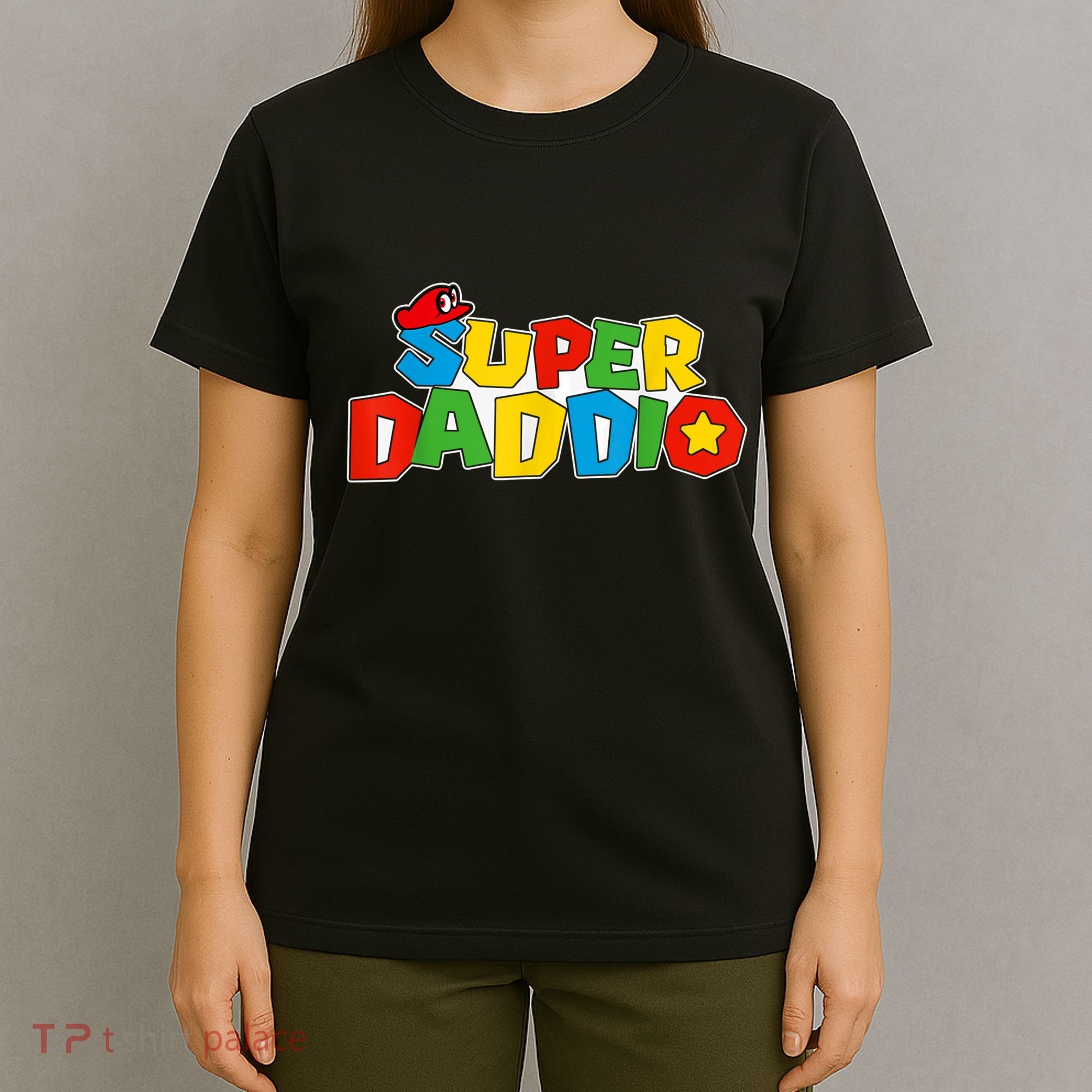Super Daddio Funny Gamer Dad Fathers Day Video Game Lover T-Shirt