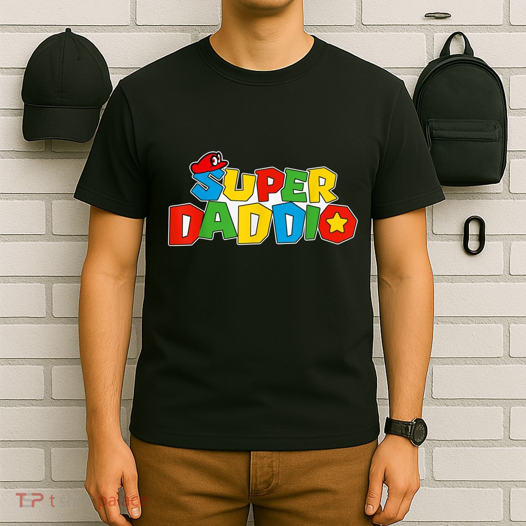Super Daddio Funny Gamer Dad Fathers Day Video Game Lover T-Shirt