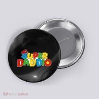 Super Daddio Funny Gamer Dad Fathers Day Video Game Lover Button thumb 0