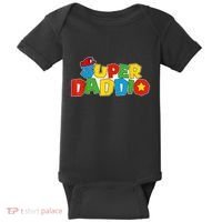 Super Daddio Funny Gamer Dad Fathers Day Video Game Lover Baby Bodysuit thumb 0