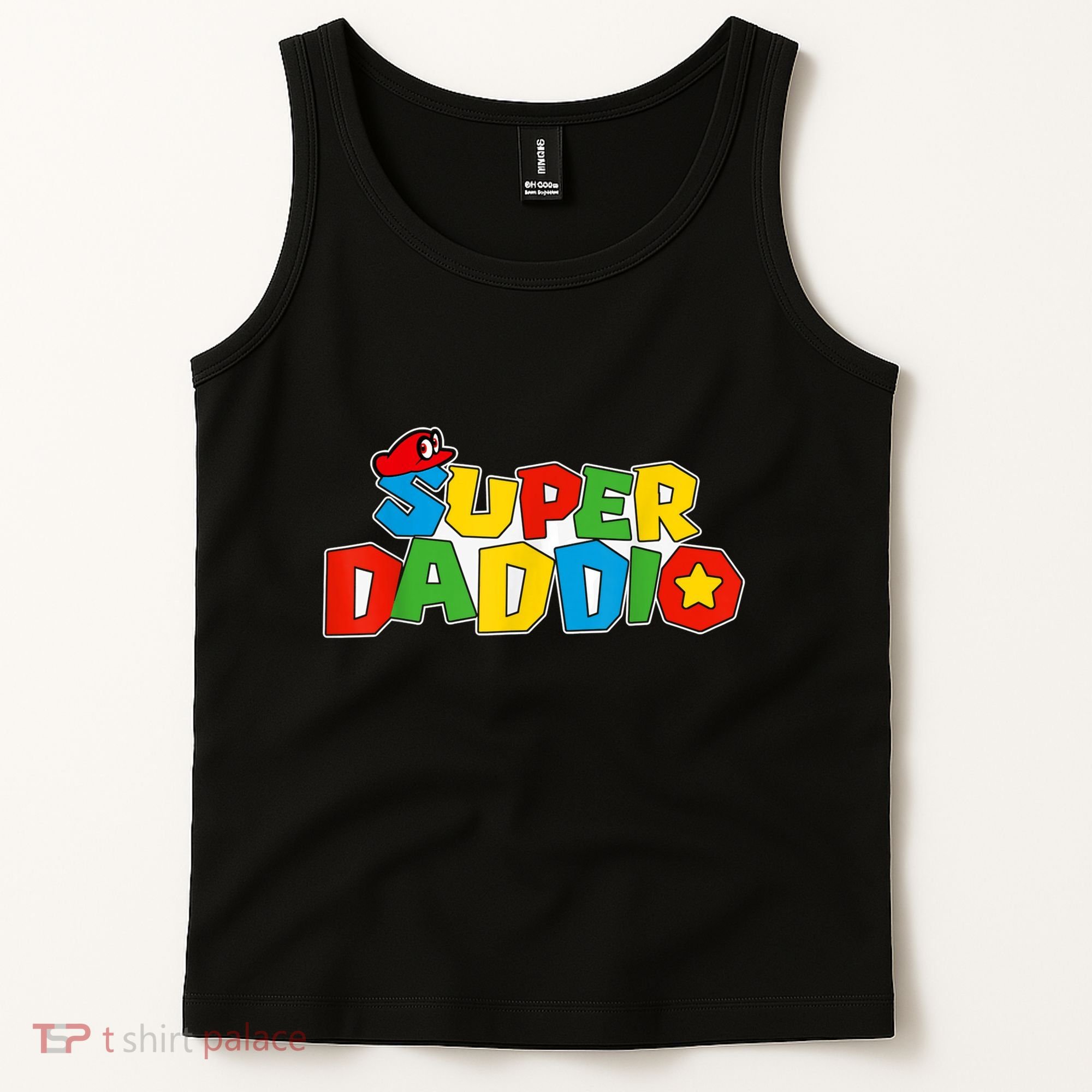 Super Daddio Funny Gamer Dad Fathers Day Video Game Lover Tank Top
