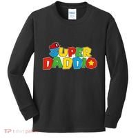 Super Daddio Funny Gamer Dad Fathers Day Video Game Lover Kids Long Sleeve Shirt thumb 0