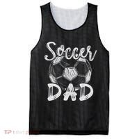 Soccer Dad For Family Matching Team Player Soccer Ball Mesh Reversible Basketball Jersey Tank thumb 0