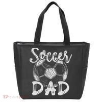 Soccer Dad For Family Matching Team Player Soccer Ball Tote Bag thumb 0