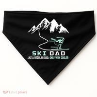 Ski Dad Funny Cute Winter Skiing Gift USA-Made Doggie Bandana thumb 0