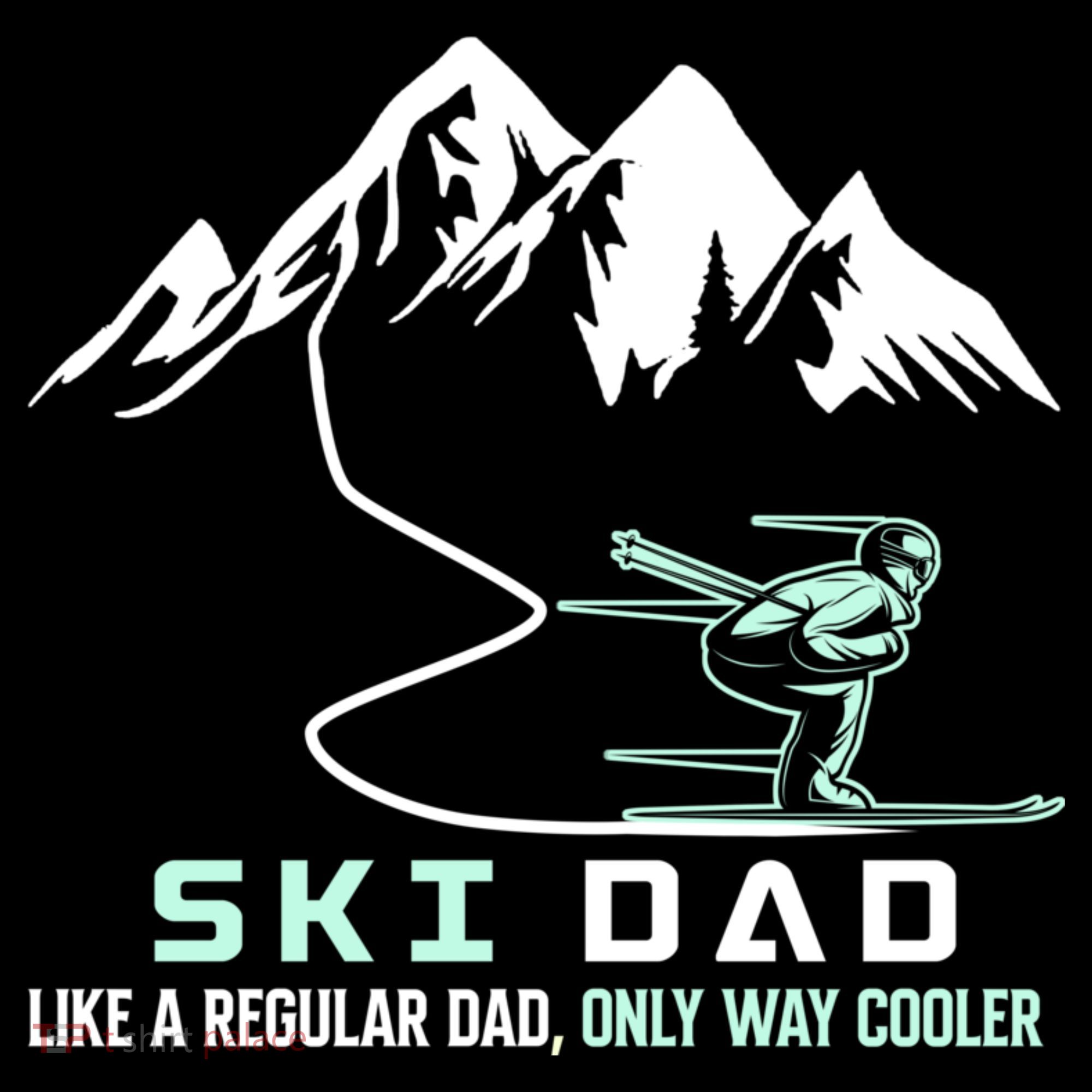 Ski Dad Funny Cute Winter Skiing Gift USA-Made Doggie Bandana
