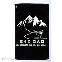 Ski Dad Funny Cute Winter Skiing Gift Golf Towel thumb 0