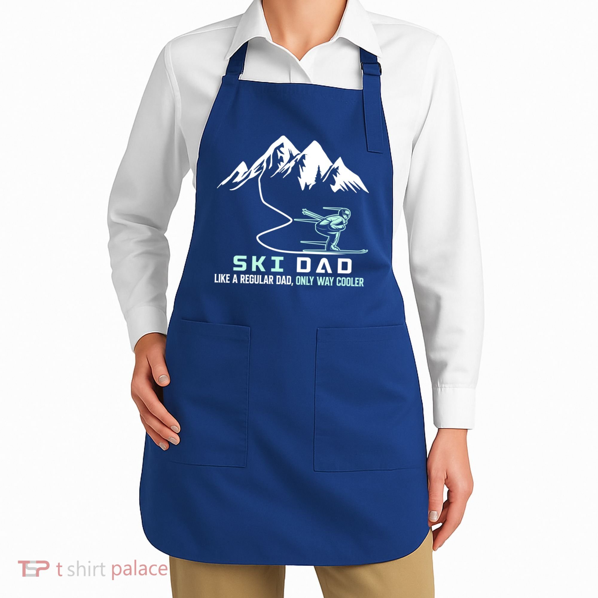 Ski Dad Funny Cute Winter Skiing Gift Apron