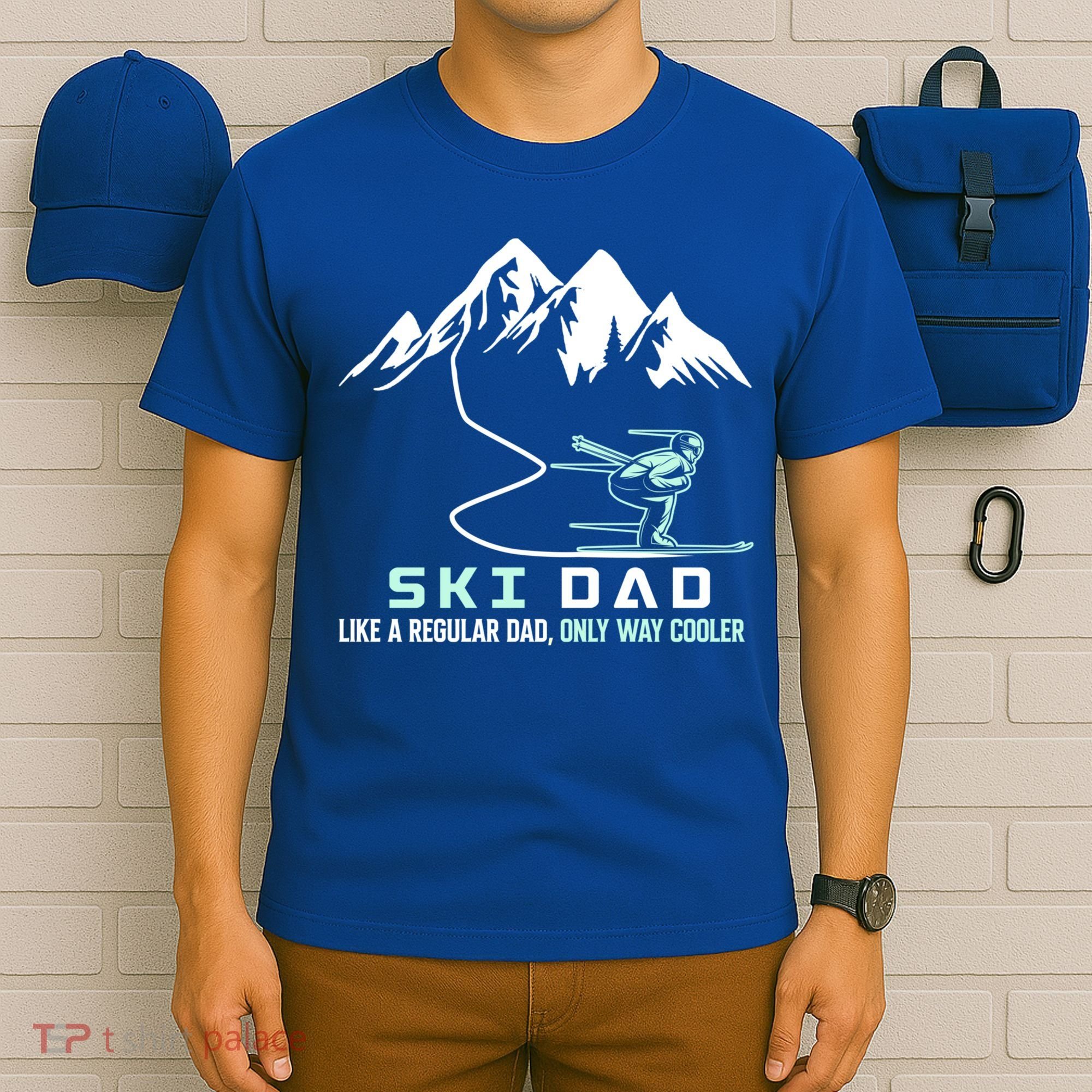 Ski Dad Funny Cute Winter Skiing Gift T-Shirt