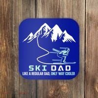 Ski Dad Funny Cute Winter Skiing Gift Coaster thumb 0