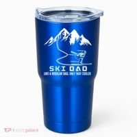Ski Dad Funny Cute Winter Skiing Gift Tumbler thumb 0