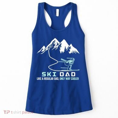 Ski Dad Funny Cute Winter Skiing Gift Women's Tank Top