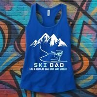 Ski Dad Funny Cute Winter Skiing Gift Women's Tank Top thumb 3